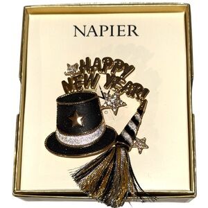 NAPIER Big Bold New Year’s Eve Brooch - NWT